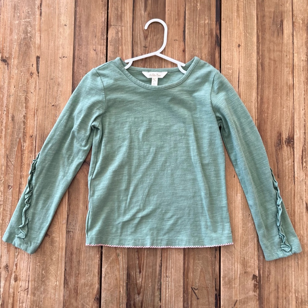 Matilda Jane Long Sleeve Kids Top with ruffle sleeve